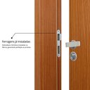 Ver mais imagens de Kit Porta de Madeira Decorada 215x74cm com Batente de MDF Ultra 16cm Mantiqueira MGM Marrom/Mogno