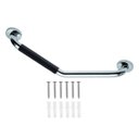 Ver imagem 1 de Barra Alça Apoio Angular 25x25Cm Antiderrapante Inox Gestante Idoso Pcd Acessibilidade Suporte Anti