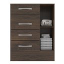 Ver imagem 2 de Cômoda Sapateira 4 Gavetas 1 Porta Cor Cacau