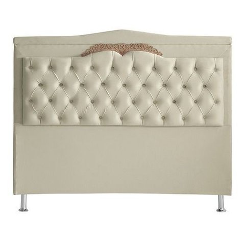Cabeceira de Cama Box Madri Casal King 195 Cm Suede Porcelana Eli Móveis e Decoração
