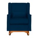 Ver imagem 3 de Poltrona Amamentação Balanço Aurora Suede Azul Marinho - Lm Decor