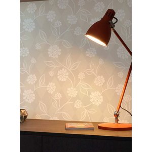 Papel de Parede Floral Mod - 359 Fundo Cinza-60x300cm