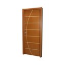 Ver imagem 2 de Kit Porta de Madeira Decorada 215x64cm com Batente de MDF Ultra 12cm Neblina MGM Abertura Direita Ma