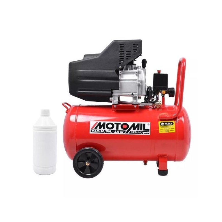 Compressor de Ar 8,8 Pés3/min 2,5HP 50 Litros 110/220V - MOTOMIL