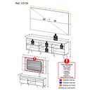 Ver imagem 5 de Rack com Painel e Suporte TV 65" Retrô Flórida Multimóveis V3134