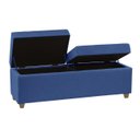 Ver imagem 1 de Recamier Bau Paris 1,20m Suede Azul Marinho - Clique Decor Clique decorações