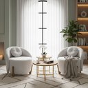 Ver imagem 2 de Kit 02 Poltronas Orgânicas Curvas Amsterdã Boucle Branco - Montanari's Decor
