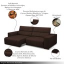 Ver imagem 3 de Sofá Decorativo Barbosa 3 Lugares Sala de Estar 230cm Reclinável e Retrátil Couro Marrom Chocolate G