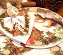 Ver imagem 1 de Kit Sousplat + Guardanapo Natal Esquilo Ii Nsw 2 Peças com Base