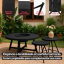 Ver imagem 3 de Kit 2 Mesa de Centro com 1 Champanheira Zaffi Tampo Alumínio Redondo Ripado Preto com Balde 9 Litros