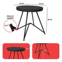 Ver imagem 7 de Kit 2 Mesa de Centro com 1 Champanheira Zaffi Tampo Alumínio Redondo Ripado Preto com Balde 9 Litros