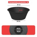 Ver imagem 6 de Kit 2 Mesa de Centro com 1 Champanheira Zaffi Tampo Alumínio Redondo Ripado Preto com Balde 9 Litros