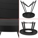 Ver imagem 5 de Kit 2 Mesa de Centro com 1 Champanheira Zaffi Tampo Alumínio Redondo Ripado Preto com Balde 9 Litros