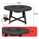 Ver mais imagens de Kit 2 Mesa de Centro com 1 Champanheira Zaffi Tampo Alumínio Redondo Ripado Preto com Balde 9 Litros