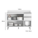 Ver imagem 6 de Cozinha Modulada Evidence 2 Peças com Aéreo com Vidro Reflex Poliman Móveis