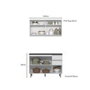 Ver imagem 4 de Cozinha Modulada Evidence 2 Peças com Aéreo com Vidro Reflex Poliman Móveis