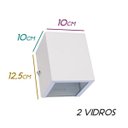 Ver imagem 2 de Kit 6 Arandelas 2 fachos branca + 6 lâmpadas led g9 5w 3000k para parede muro externa e interna