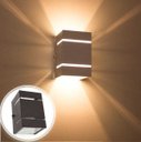 Ver imagem 3 de kit com 6 Arandelas 2 Focos com Frisos E Facho Marrom Externa Parede Muro St327