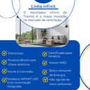 Ver imagem 4 de Ventilador de Teto Treviso Infinit Led Cromado Contrl Remoto