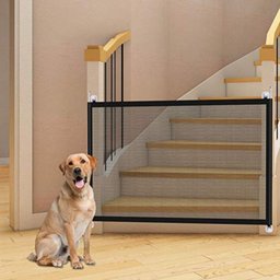Grade Proteção Criança Bebê Cão Cachorro Expansiva Rede Dobrável Portátil Portão Segurança Tela em N - 2