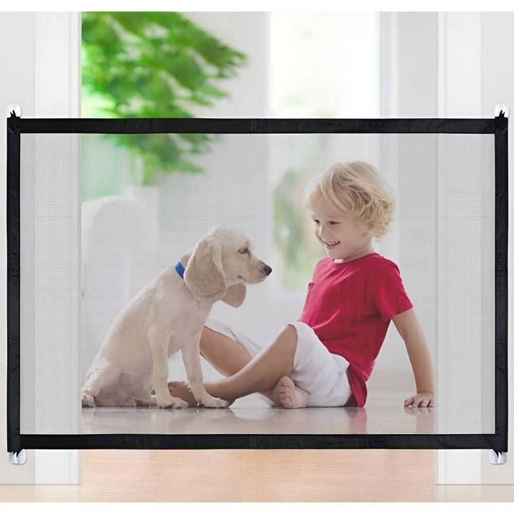 Grade Proteção Criança Bebê Cão Cachorro Expansiva Rede Dobrável Portátil Portão Segurança Tela em N - 4