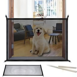Grade Proteção Criança Bebê Cão Cachorro Expansiva Rede Dobrável Portátil Portão Segurança Tela em N - 1