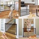 Ver imagem 5 de Grade Proteção Criança Bebê Cão Cachorro Expansiva Rede Dobrável Portátil Portão Segurança Tela em N