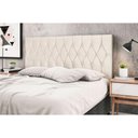 Ver imagem 2 de Cabeceira Casal Queen Jbe Madri 164cm Bege Cama Box 158cm