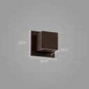 Ver imagem 2 de Arandela Box Cubo Pequena 1 Fachos MARROM + Led G9 5w 3000k St1319