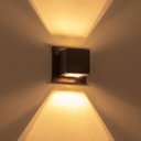 Ver imagem 5 de 2x Arandela Box Cubo Pequena 2 Fachos Marrom Parede Muro St1318