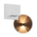 Ver imagem 1 de 5x Arandela Box Cubo Pequena 2 Fachos Branca Parede Muro St1318