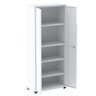 Armário Alto 2 Portas Pandin 80 Cm (largura) Inmetro Estrutura e Portas Aço Branco C/ Chave - 2