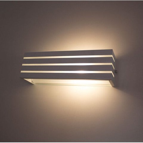 Arandela frisada 30cm para lâmpada e27 luminária preta st731