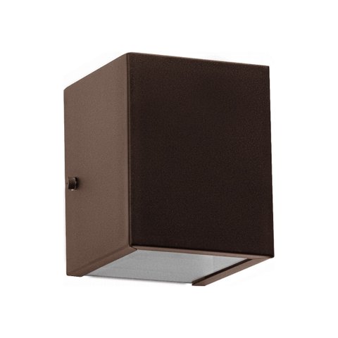 kit com 3x arandelas 1 facho para parede muro externa e interna - marrom st653