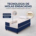 Ver imagem 7 de Colchão Solteiro Molas Ensacadas Ibiza + Base 88x188x61 Bom Pastor Azul