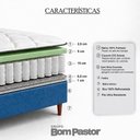 Ver imagem 2 de Colchão Solteiro Molas Ensacadas Ibiza + Base 88x188x61 Bom Pastor Azul
