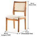 Ver imagem 3 de Cadeira Los Ozki Madeira Eucalipto Cedro Tecido 428C Corda Redonda Rami