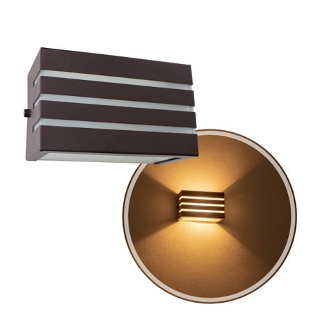 Arandela Frisada pequena para lâmpada g9 marrom interno / externo st548