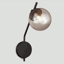 Ver imagem 2 de Arandela de Parede com Globo Jotta Preta - Vidro Âmbar