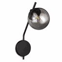 Ver imagem 1 de Arandela de Parede com Globo Jotta Preta - Vidro Âmbar