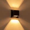 Ver imagem 5 de 2x Arandela Box Cubo Pequena 2 Fachos Preta Parede Muro St1318