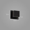 Ver imagem 2 de 2x Arandela Box Cubo Pequena 2 Fachos Preta Parede Muro St1318