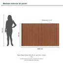 Ver imagem 3 de Painel Ripado Smart 200x120 cm (sem Furo) Incolar Cedro