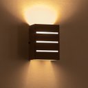 Ver imagem 5 de kit com 3 arandelas frisada 2 focos grande e27 luminária marrom externa / interna st298