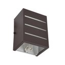 Ver imagem 4 de kit com 3 arandelas frisada 2 focos grande e27 luminária marrom externa / interna st298