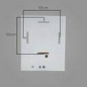 Ver imagem 3 de kit com 3 arandelas frisada 2 focos grande e27 luminária marrom externa / interna st298