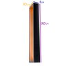 1 Arandela Led Efeito Decorativa Parede Teto 10w 50cm Preta 110V St164 - 2