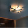 1 Arandela Led Efeito Decorativa Parede Teto 10w 50cm Preta 110V St164 - 3