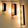 1 Arandela Led Efeito Decorativa Parede Teto 10w 50cm Preta 110V St164 - 5