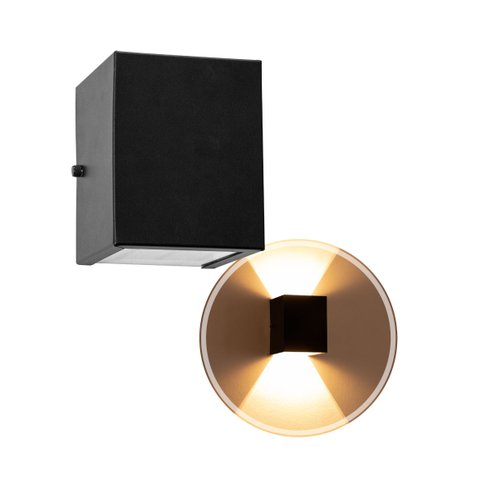 kit com 3 Arandela 2 fachos externa e interna para lâmpada g9 - luminária preta st678